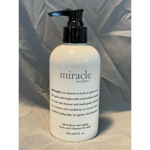 Philosophy Miracle Worker Lactic Acid Cleanser & Mask 8 oz NEW Never Used